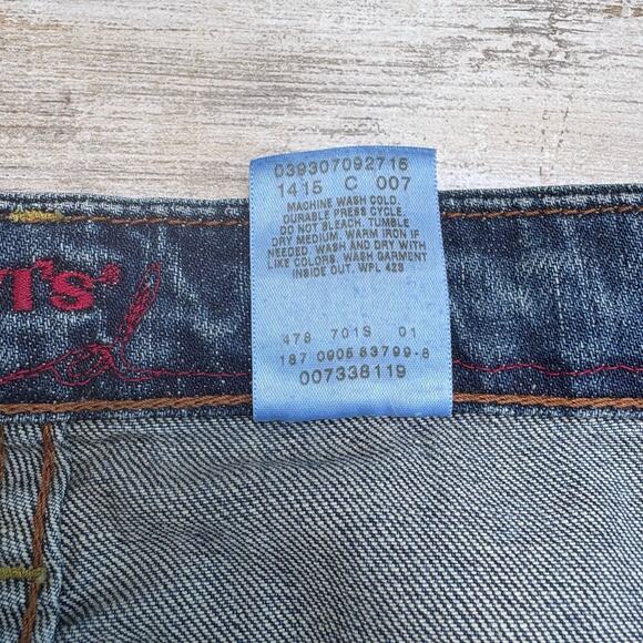 Levi’s Red Collection Jeans Y2K Slim Straight Sz 36x30 Faded Stretch Casual - Picture 11 of 12